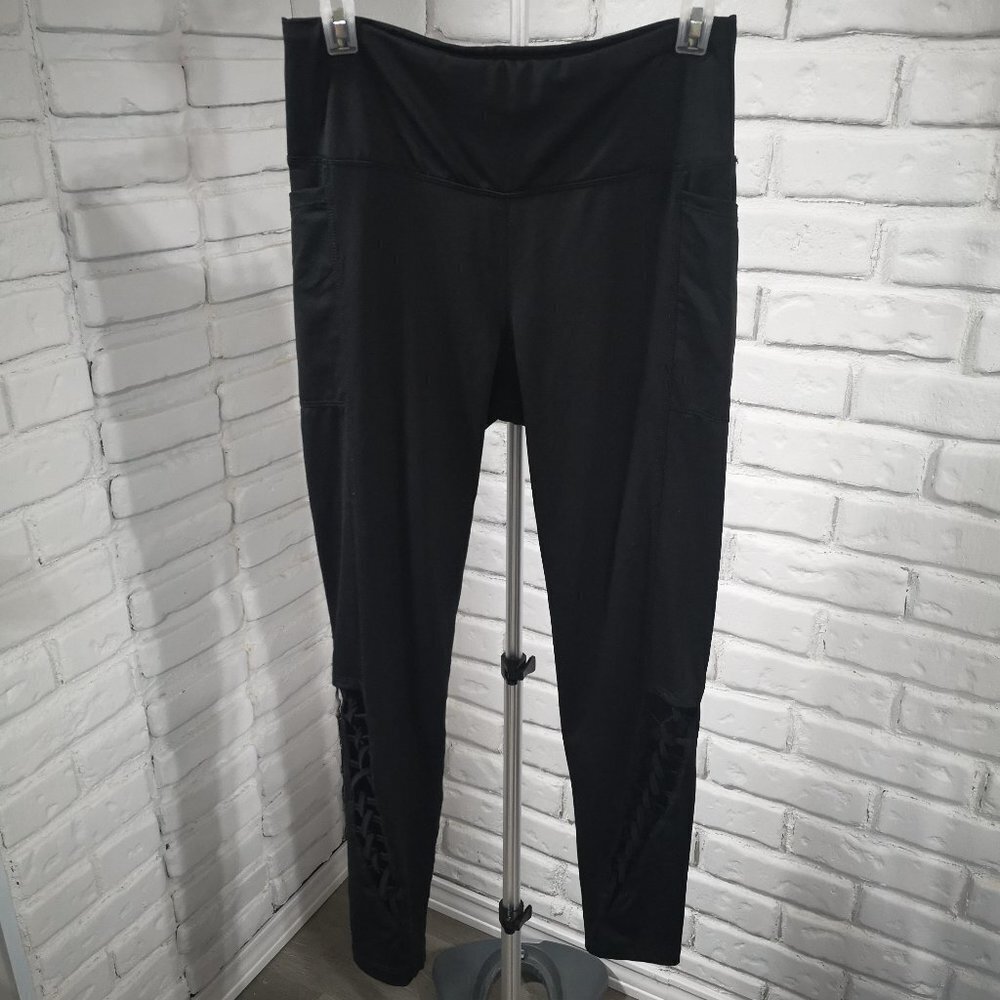 Zone Pro Ladies Black Full Length Size Medium Leggins